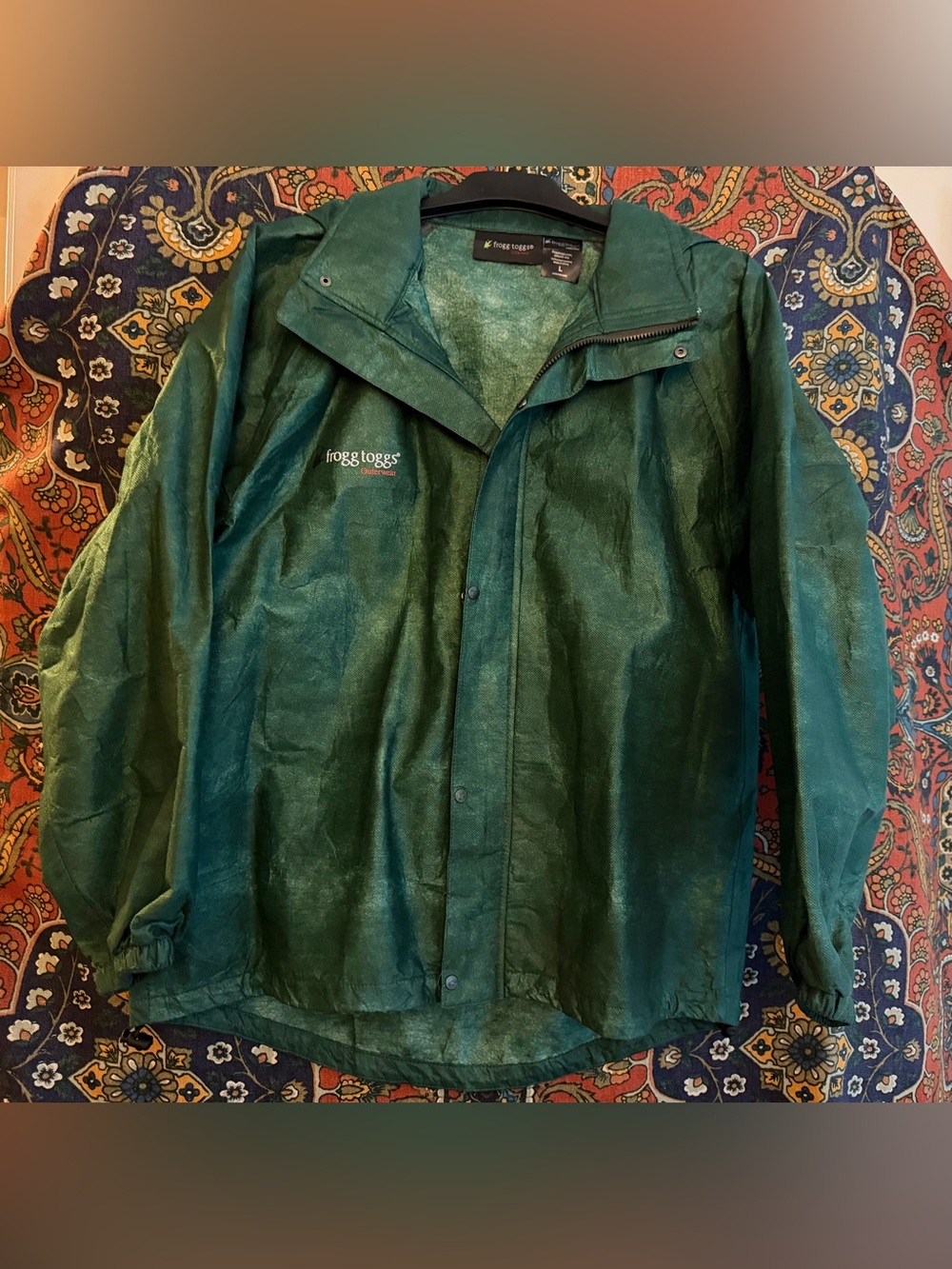 frogg toggs Men's Forest Green Waterproof Rain Jacket